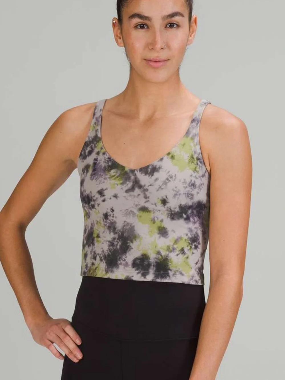 Lululemon Align Tank Top in Radial Tie Dye Mauve Grey Multi